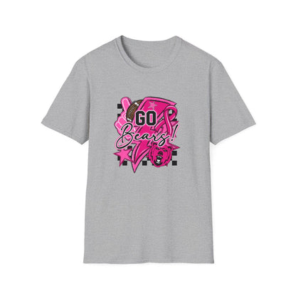 Pink Out Go Bears Football Short Sleeve Tee