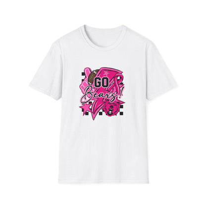 Pink Out Go Bears Football Short Sleeve Tee