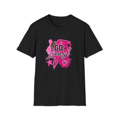 Pink Out Go Lions Football (Elementary) Short Sleeve Tee