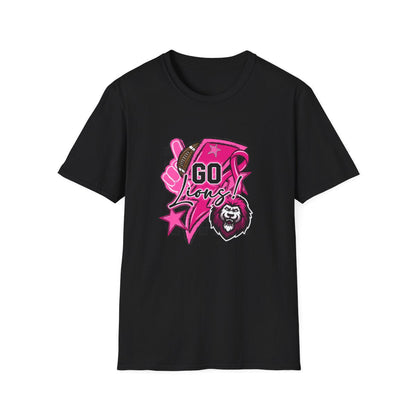 Pink Out Go Lions Football Short Sleeve Tee