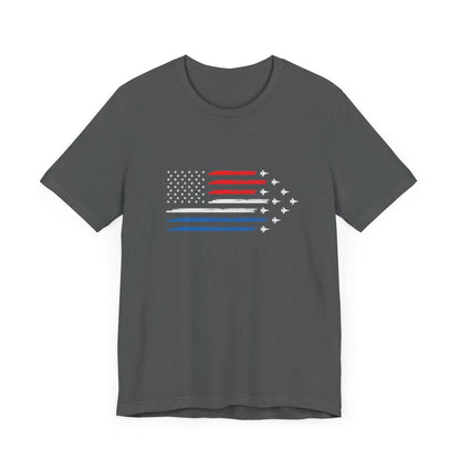 Red White and Blue Flyover Short Sleeve Tee