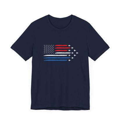 Red White and Blue Flyover Short Sleeve Tee
