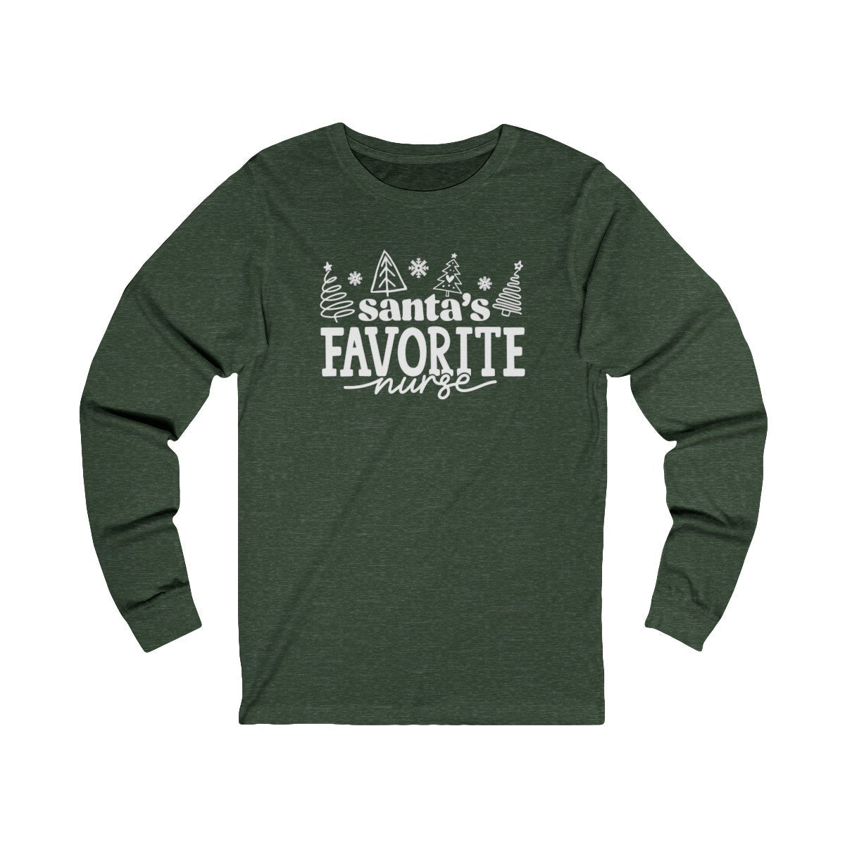 Santas Favorite Nurse Long Sleeve Tee