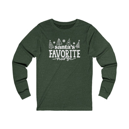 Santas Favorite Nurse Long Sleeve Tee