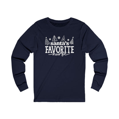 Santas Favorite Nurse Long Sleeve Tee