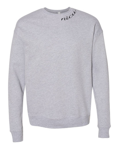 NICU Collar Black Script Long Sleeve Sweatshirt