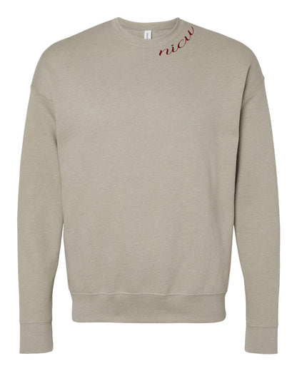 NICU Collar Rosewood Script Long Sleeve Sweatshirt
