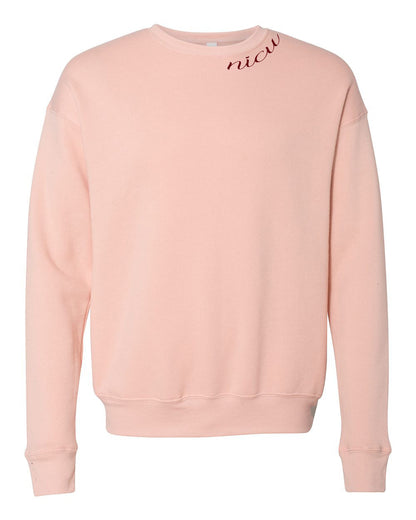 NICU Collar Rosewood Script Long Sleeve Sweatshirt