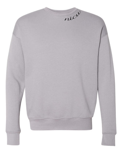 NICU Collar Black Script Long Sleeve Sweatshirt