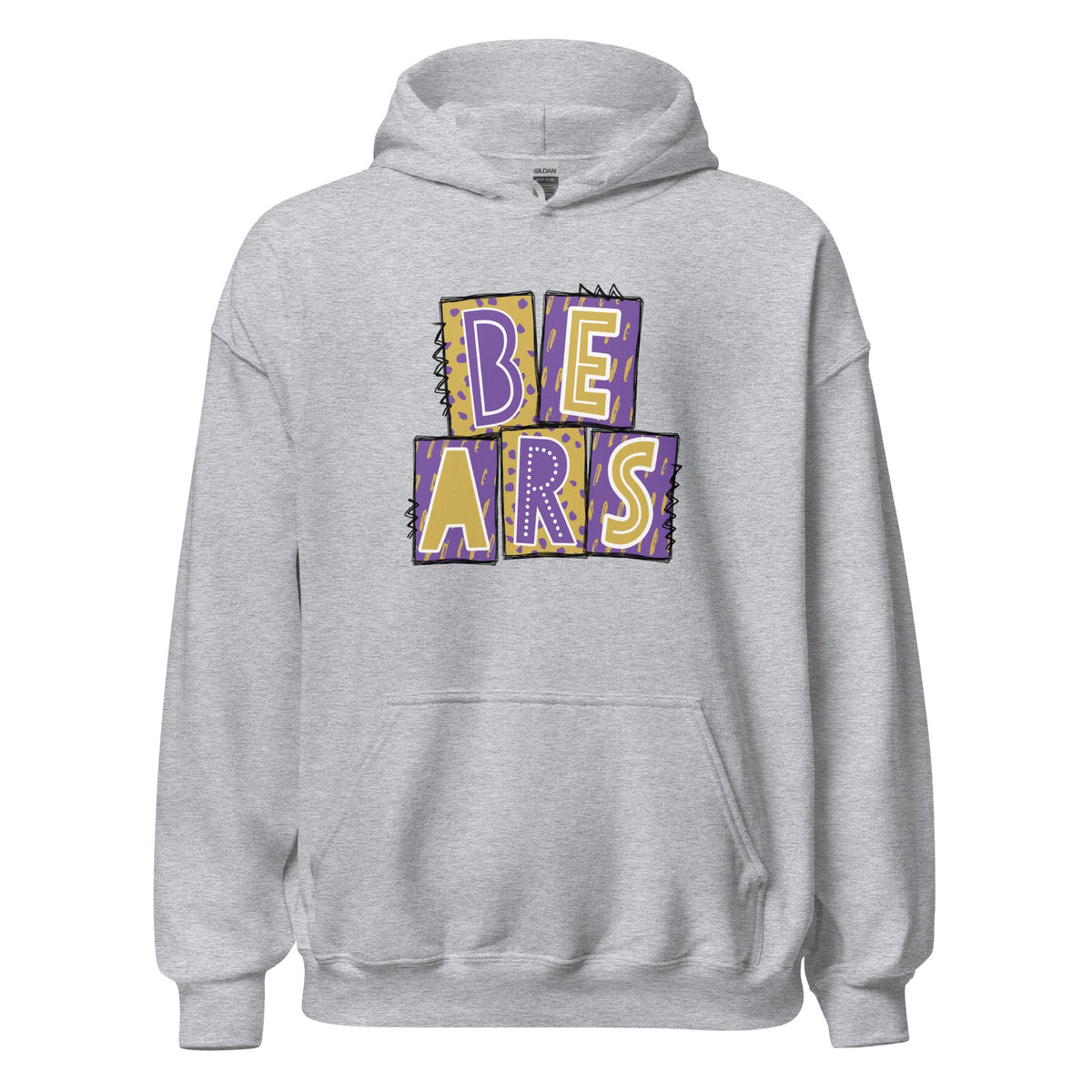 BEARS Purple and Gold Hoodie
